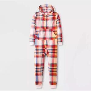 Cat & Jack Girls' Printed Sleeper Union Suit - Pink M NWT